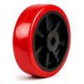 Polyurethane on nylon castor wheels 100-125mm with roller bearings for heavy-duty industrial use