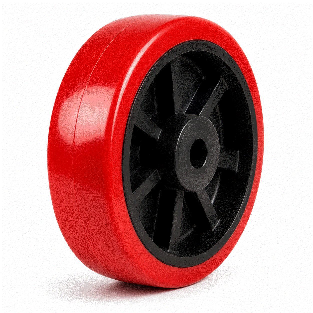 Polyurethane on nylon castor wheels 100-125mm with roller bearings for heavy-duty industrial use