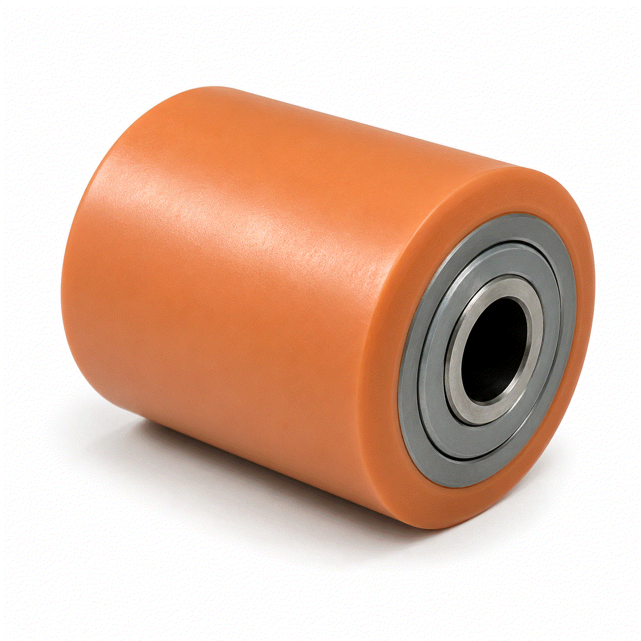 Polyurethane on cast iron pallet rollers for heavy-duty warehouse and industrial material handling equipment