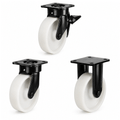 Heavy duty castors with nylon wheels, 125-250mm diameter, supporting 750-1200kg load for industrial use