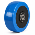 Polyurethane/Nylon castor wheel with ball journal bearing for heavy-duty industrial use, 100-125mm diameter, 250-280kg load capacity