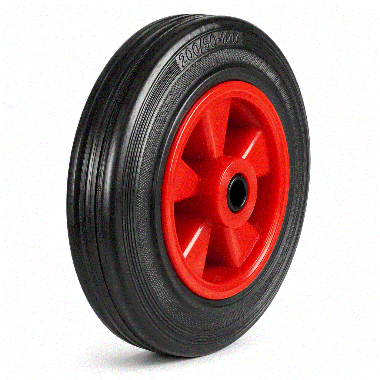 Black rubber on plastic castor wheels in various sizes for industrial and commercial use