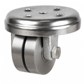 Heavy Duty Low Level Castors with 50mm steel wheels supporting 270kg load for industrial machinery and low-clearance applications