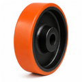 Polyurethane on cast iron castor wheel with ball journal bearing for heavy-duty industrial use