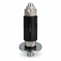 Round Expander Castor Fittings securely mounted on round tube frames for mobile equipment and furniture applications