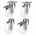 Light duty polypropylene castors with 50-125mm wheels for 40-100kg load capacity
