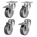 Light duty non-marking castors in various sizes 50-125mm with 40-90kg load capacity for smooth, floor-protecting mobility