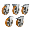 Medium duty castor with 150mm polyurethane on aluminium wheel, ideal for heavy load industrial use