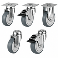 Light Duty Castors with non-marking plastic wheels for smooth, quiet movement and floor protection, available in 50-100mm sizes with 40-80kg load capacity