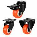 Red nylon light duty castor wheel 50mm diameter with 50kg load capacity for smooth industrial and commercial mobility
