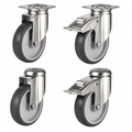 Light duty non-marking castors 100-150mm wheel sizes for 90-130kg load smooth rolling