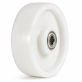 Heavy-duty nylon castor wheels with ball bearings, 100-200mm diameter, supporting 400-1000kg load for industrial use