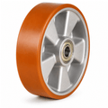 Polyurethane on aluminium castor wheels with ball journal bearings for heavy-duty industrial use