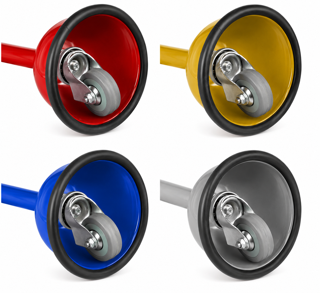 Heavy-duty Hoof Castors for agricultural and livestock equipment, durable and moisture-resistant with smooth maneuverability