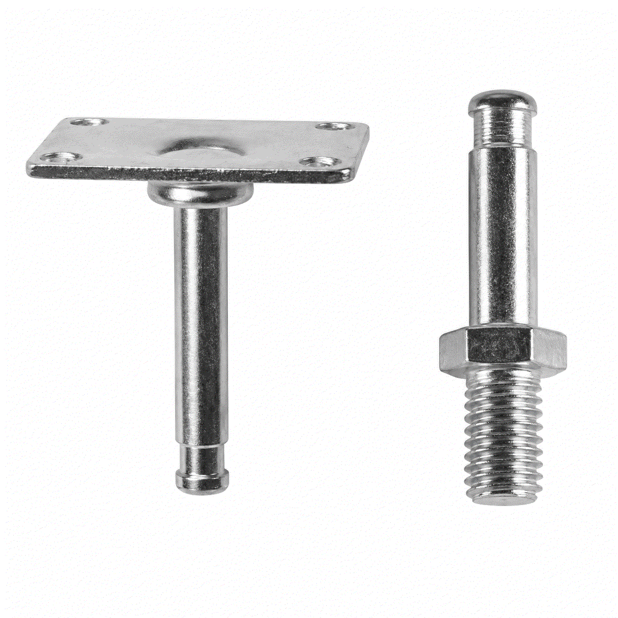 Furniture castor fittings securely attaching wheels to various furniture for improved mobility and durability