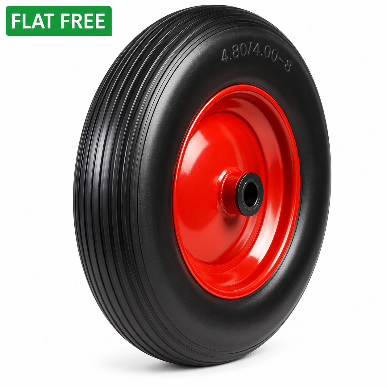Puncture proof rubber wheels with durable steel centers for heavy-duty industrial and outdoor use