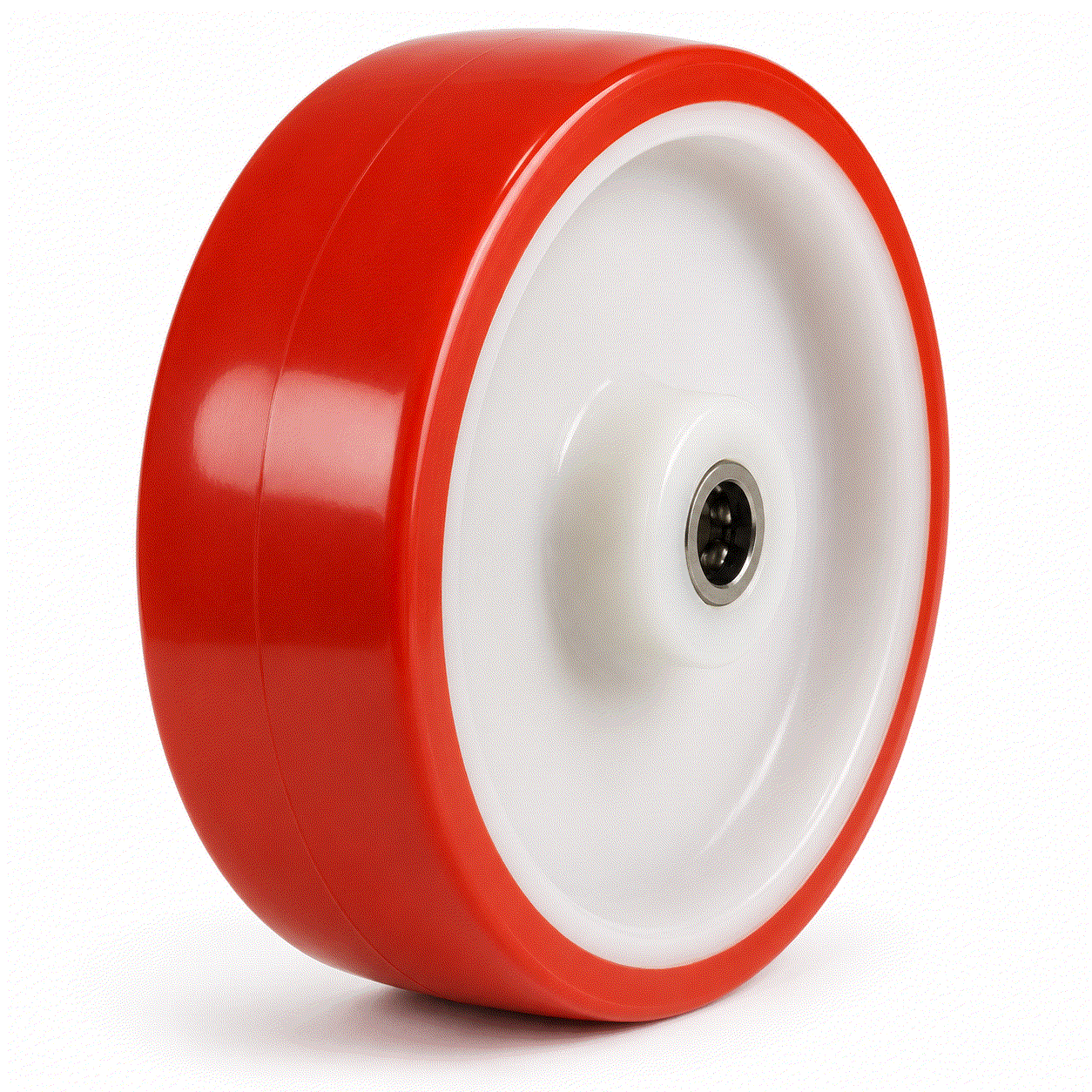 Polyurethane on Nylon castor wheels with roller bearings for heavy-duty industrial use, 80-200mm diameter, 100-500kg load capacity