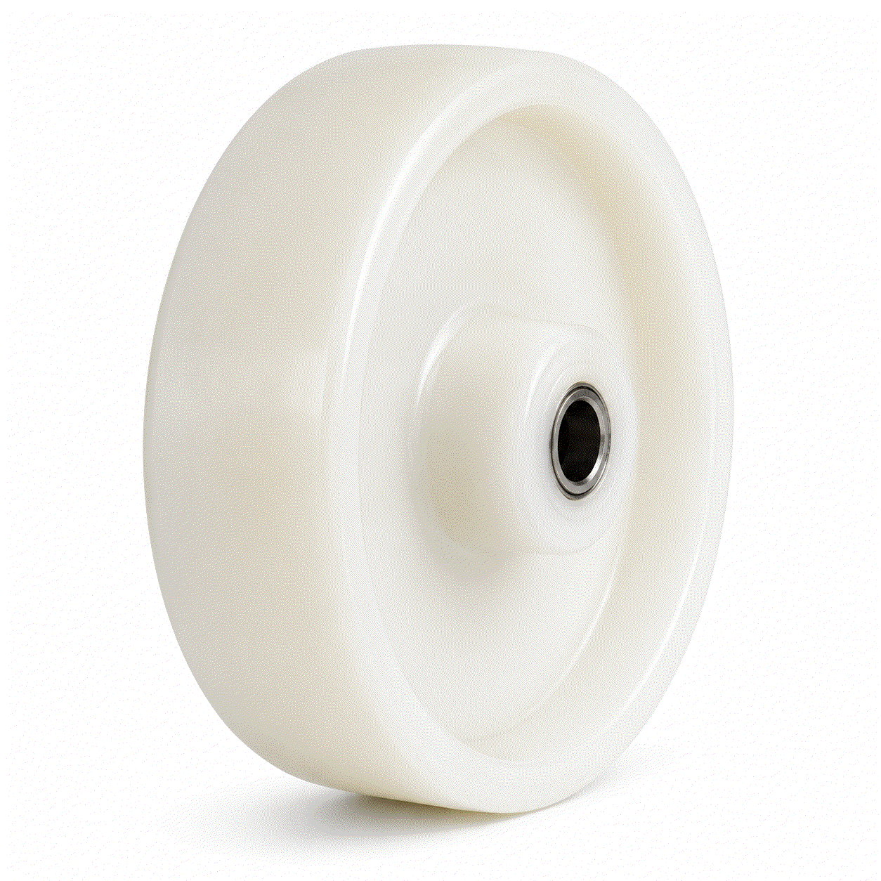 Nylon castor wheels with roller bearings in various sizes for heavy-duty industrial load handling